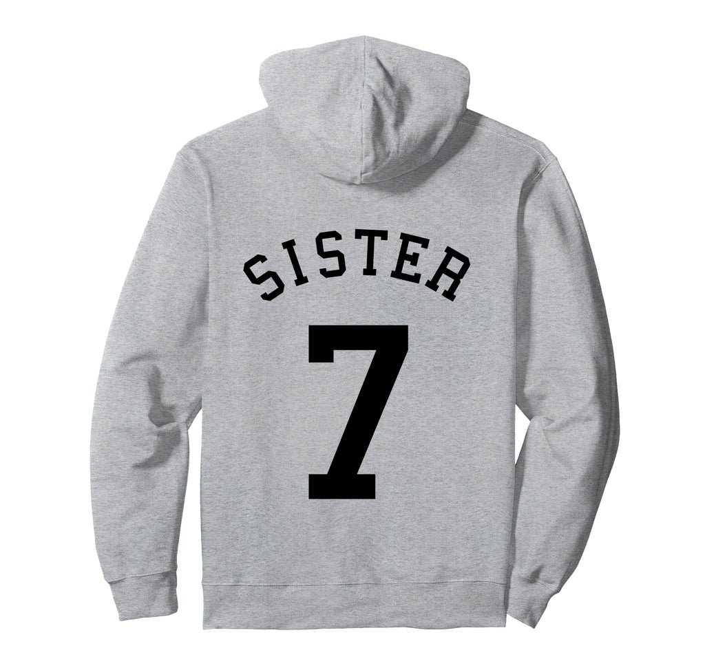 Sister Team Uniform 7 Baseball Sis Hoodie - Novelty Apparel Men Women - T-Shirt, Sweatshirt, Hoodie