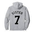 Sister Team Uniform 7 Baseball Sis Hoodie - Novelty Apparel Men Women - T-Shirt, Sweatshirt, Hoodie