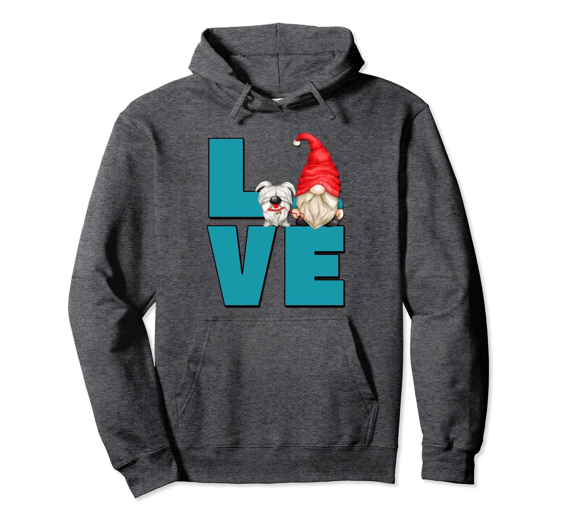Love Dog Grandpa Gnome And Crazy Dog Hoodie - Minimalist Print for Adults - T-Shirt, Sweatshirt, Hoodie