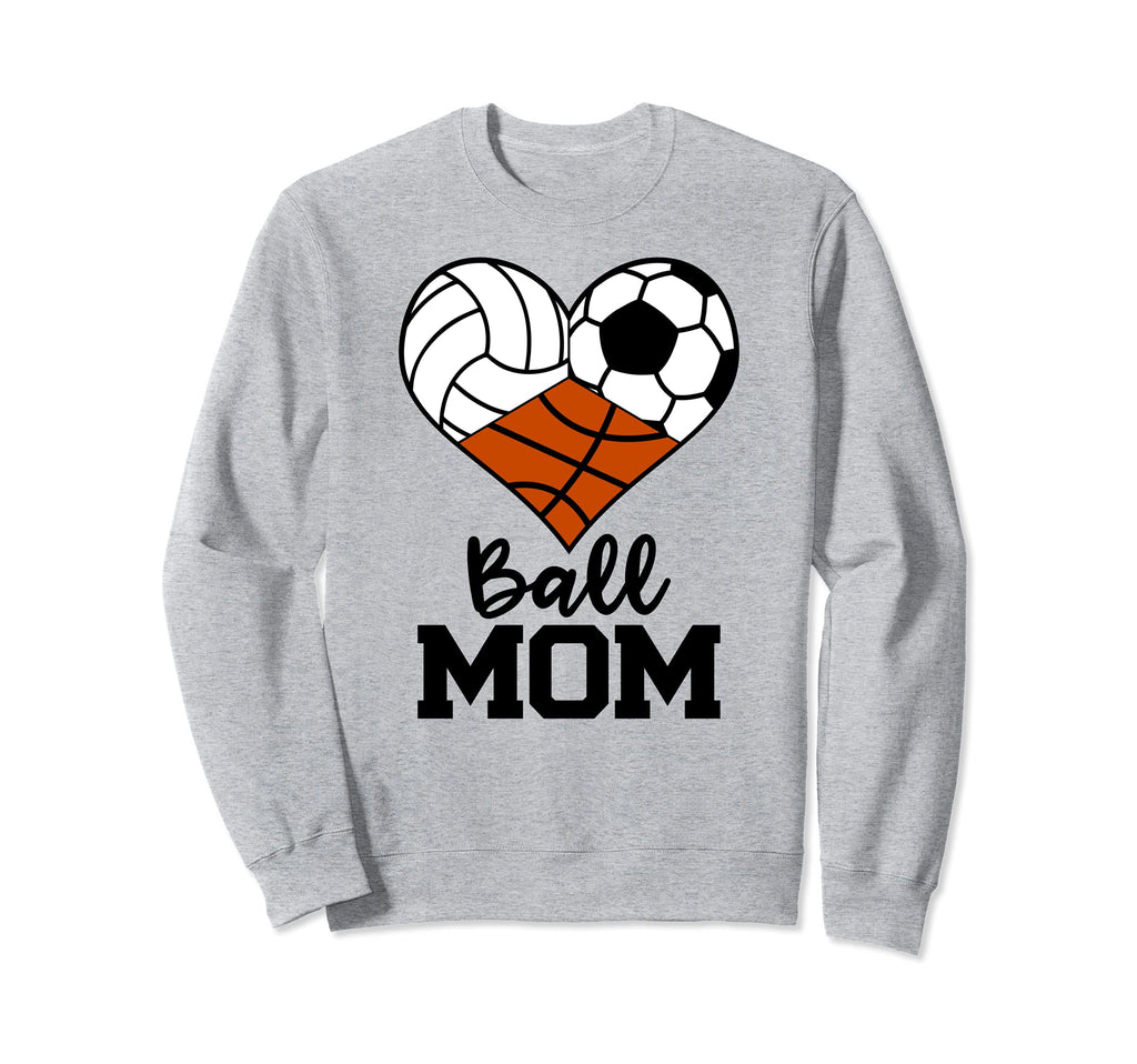 Ball Mom Funny Volleyball Soccer Sweatshirt - Minimalist Print for Adults - T-Shirt, Sweatshirt, Hoodie
