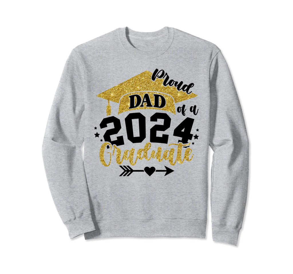 Proud Dad Class 2024 Graduate Sweatshirt - Minimalist Print Men Women - T-Shirt, Sweatshirt, Hoodie