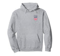 Usa Soccer Front Back Crest Gray Hoodie - Aesthetic Graphic for Adults - T-Shirt, Sweatshirt, Hoodie