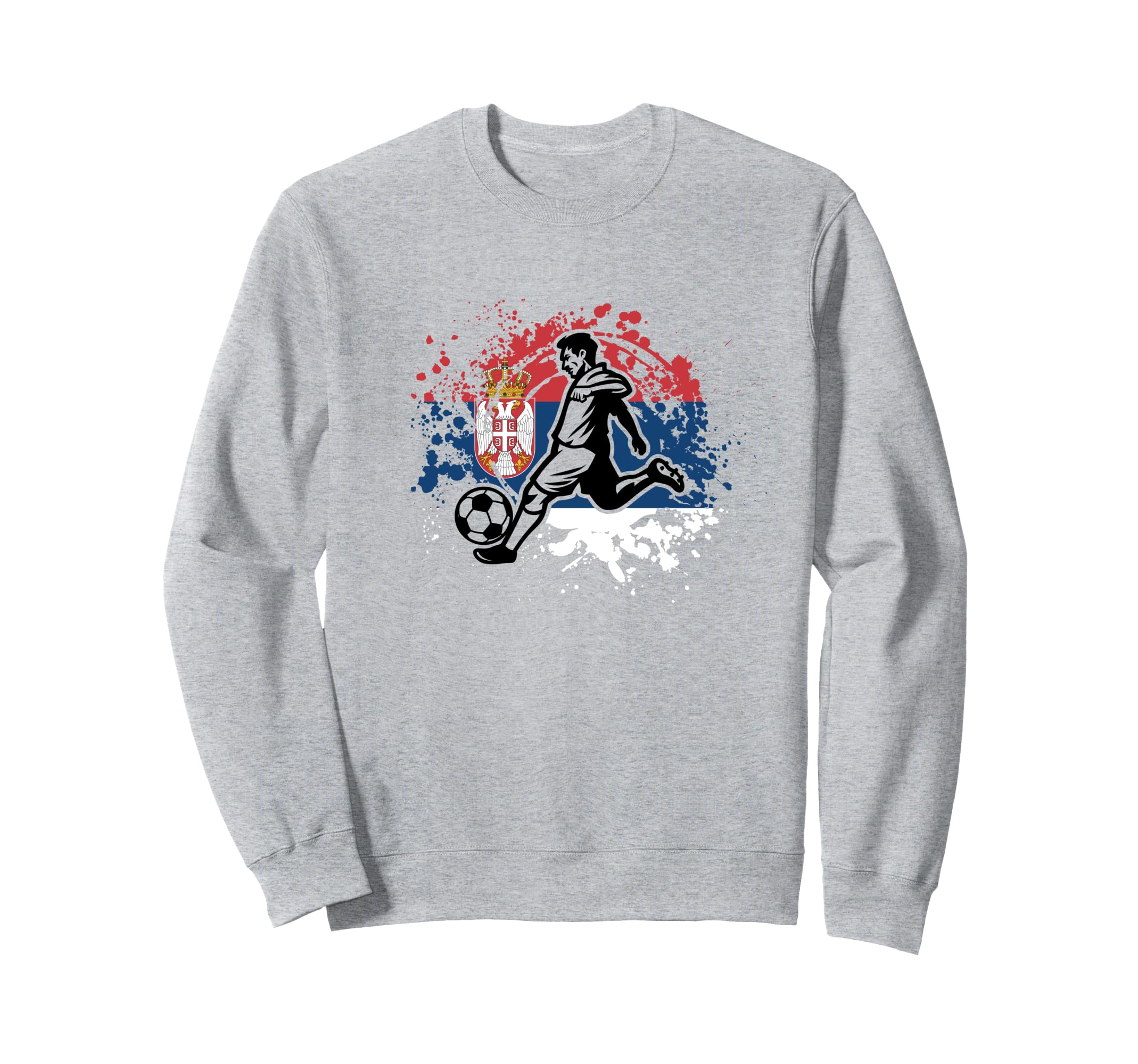 Serbia Serbian Soccer Football Sweatshirt - Fun Novelty Design for Adults - T-Shirt, Sweatshirt, Hoodie