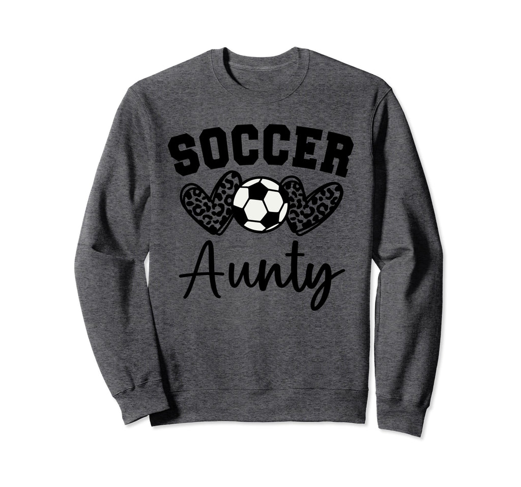 Soccer Aunty Matching Family Soccer Sweatshirt - Graphic Print Men Women - T-Shirt, Sweatshirt, Hoodie