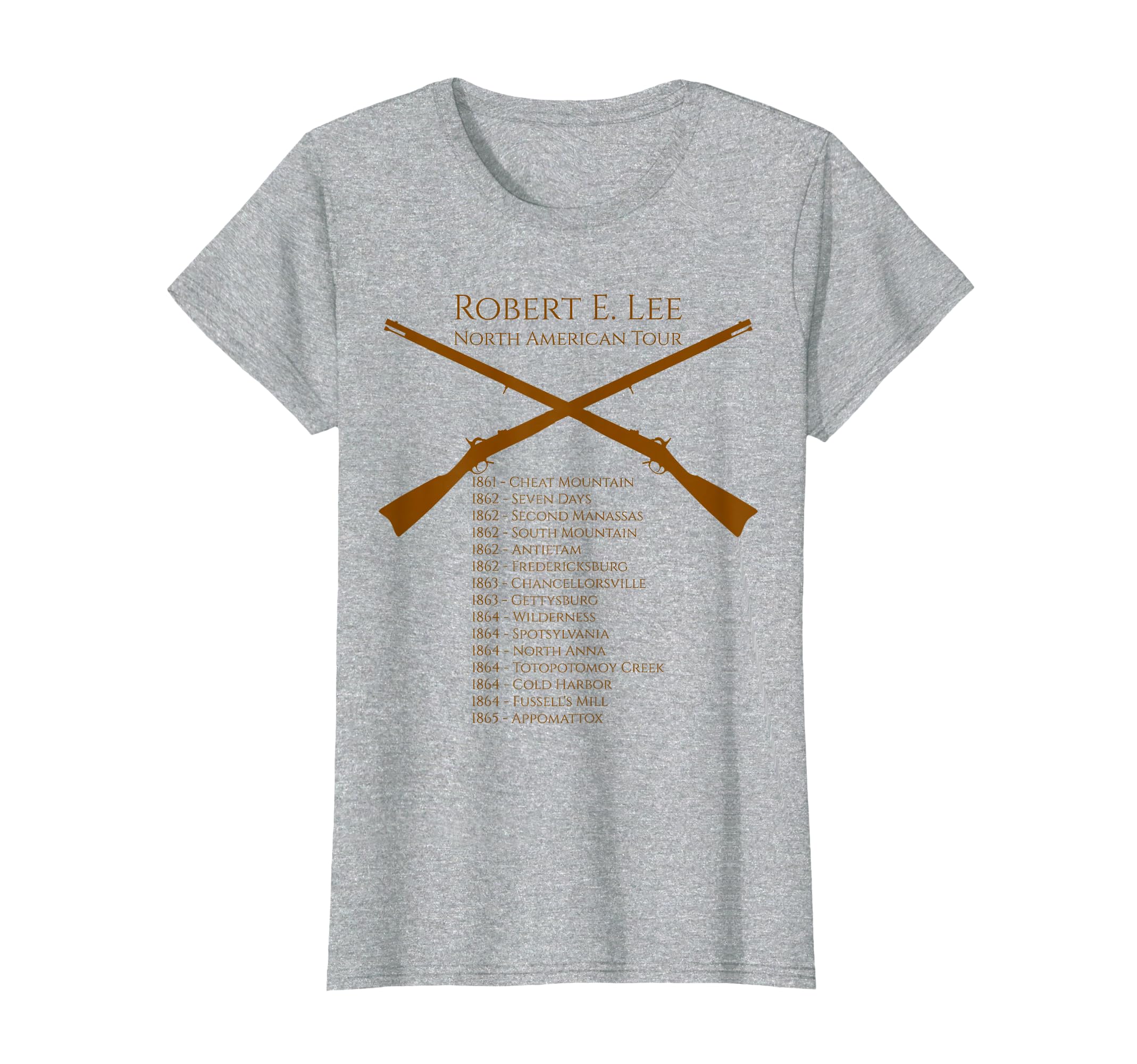Civil War Robert E Lee North American T-Shirt - Novelty Apparel for Adults - T-Shirt, Sweatshirt, Hoodie