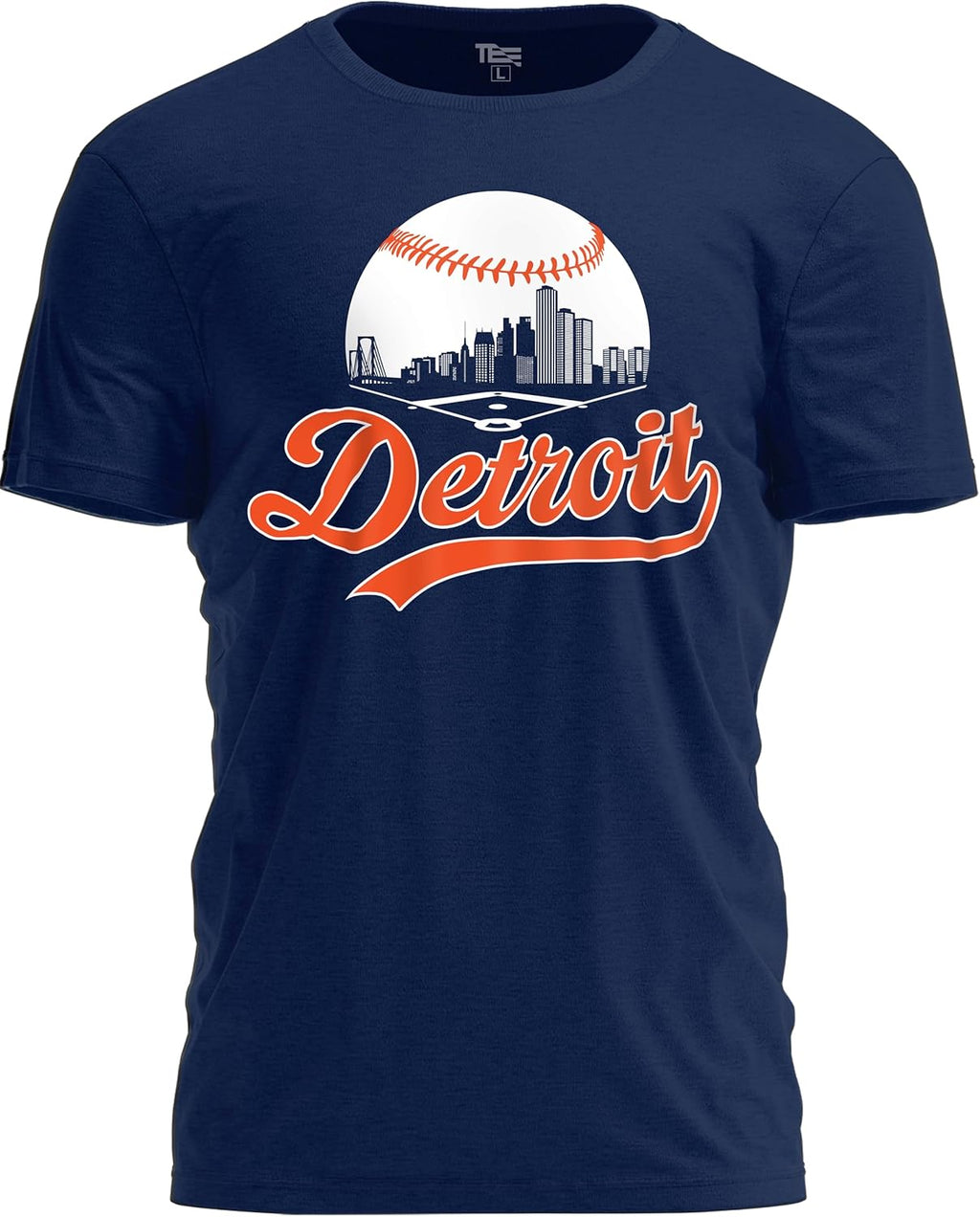 Baseball Fan Cityscape with Urban Skyline Graphic - Adult & Kids T-Shirts, Sweatshirts & Hoodies apparel design preview 1