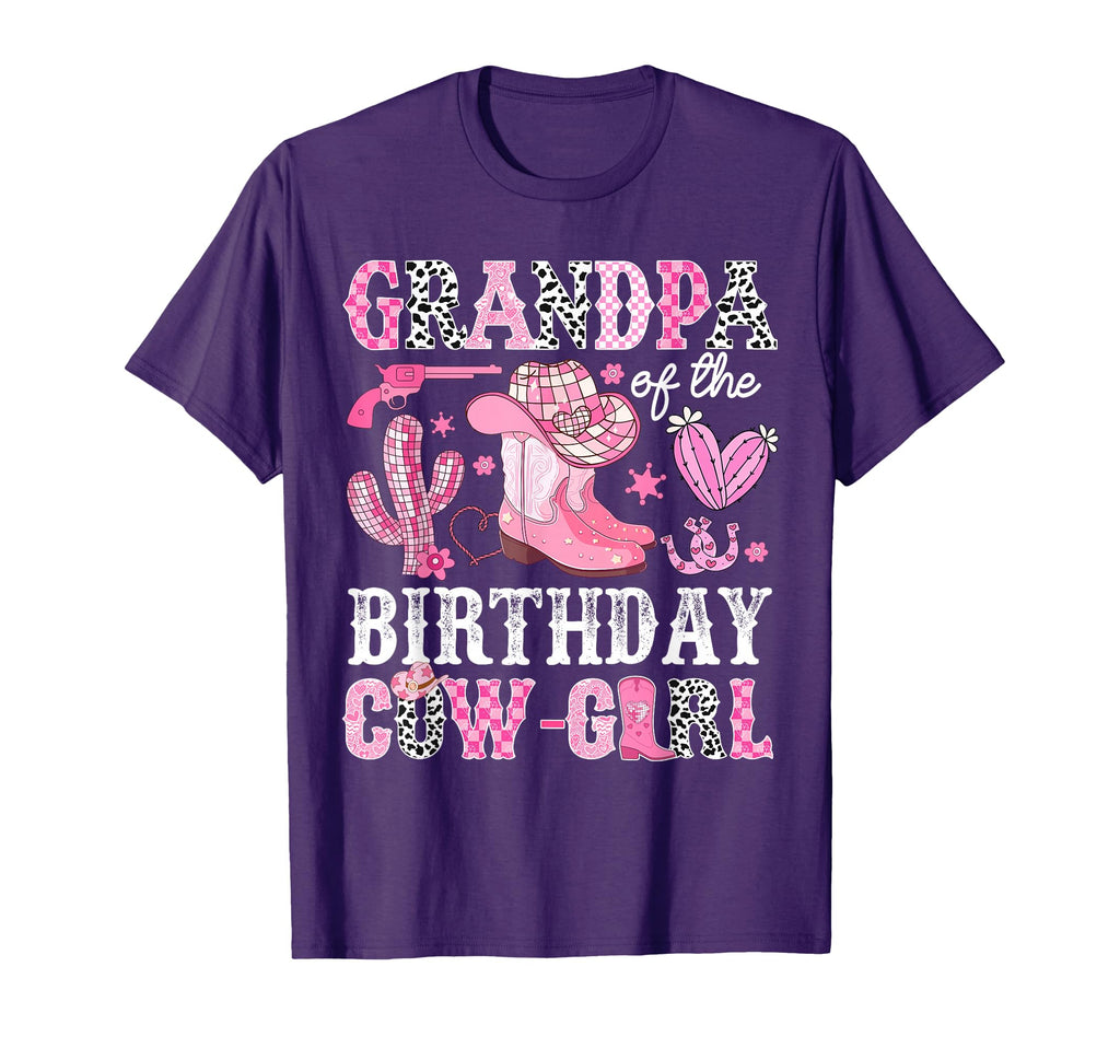 Grandpa Birthday Cow Rodeo Cowgirl Bday T-Shirt - Unique Graphic Men Women - T-Shirt, Sweatshirt, Hoodie