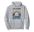 Siberian Husky Gifts Husky Dog Dad Hoodie - Aesthetic Graphic Men Women - T-Shirt, Sweatshirt, Hoodie