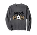Leopard Soccer Mom Soccer Ball Sweatshirt - Minimalist Print Men Women - T-Shirt, Sweatshirt, Hoodie