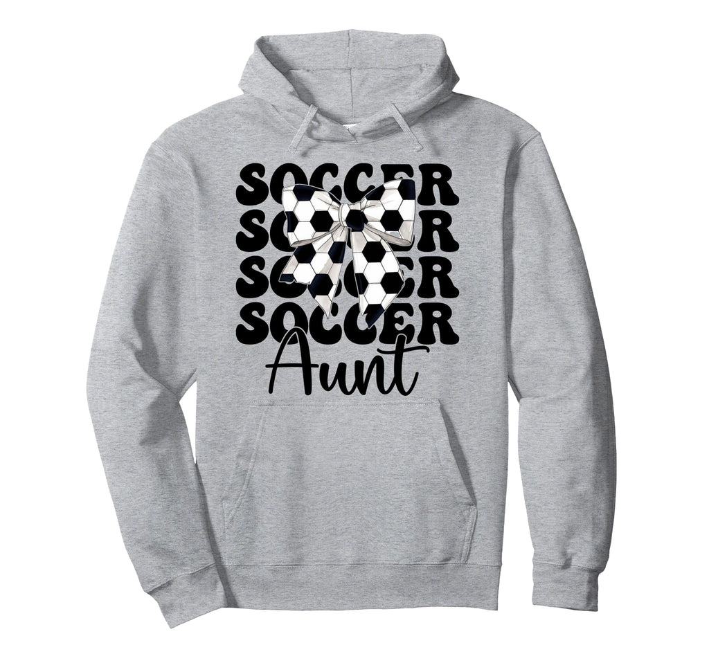 Soccer Aunt Soccer Auntie Coquette Hoodie - Fun Novelty Design for Adults - T-Shirt, Sweatshirt, Hoodie