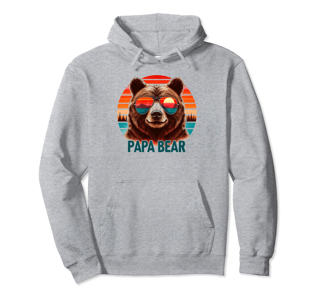 Papa Bear Sunglasses Funny Bear Dad Hoodie - Streetwear Style for Adults - T-Shirt, Sweatshirt, Hoodie