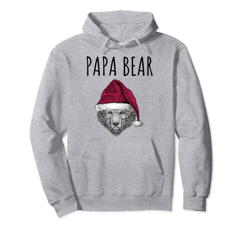 Papa Bear Santa Gift Family Matching Hoodie - Casual Everyday Wear Unisex - T-Shirt, Sweatshirt, Hoodie