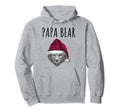 Papa Bear Santa Gift Family Matching Hoodie - Casual Everyday Wear Unisex - T-Shirt, Sweatshirt, Hoodie