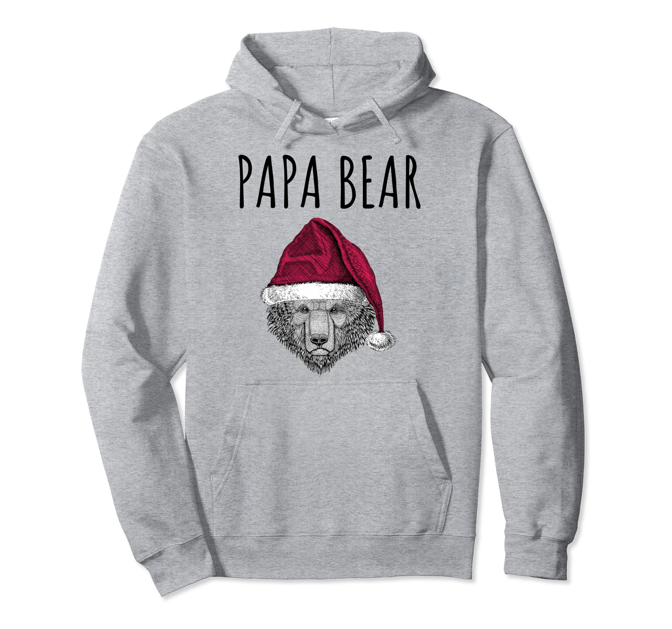 Papa Bear Santa Gift Family Matching Hoodie - Casual Everyday Wear Unisex - T-Shirt, Sweatshirt, Hoodie