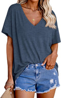 Womens Oversized V Neck Short Sleeve Tops Summer - Adult & Kids T-Shirts, Sweatshirts & Hoodies apparel design preview 1