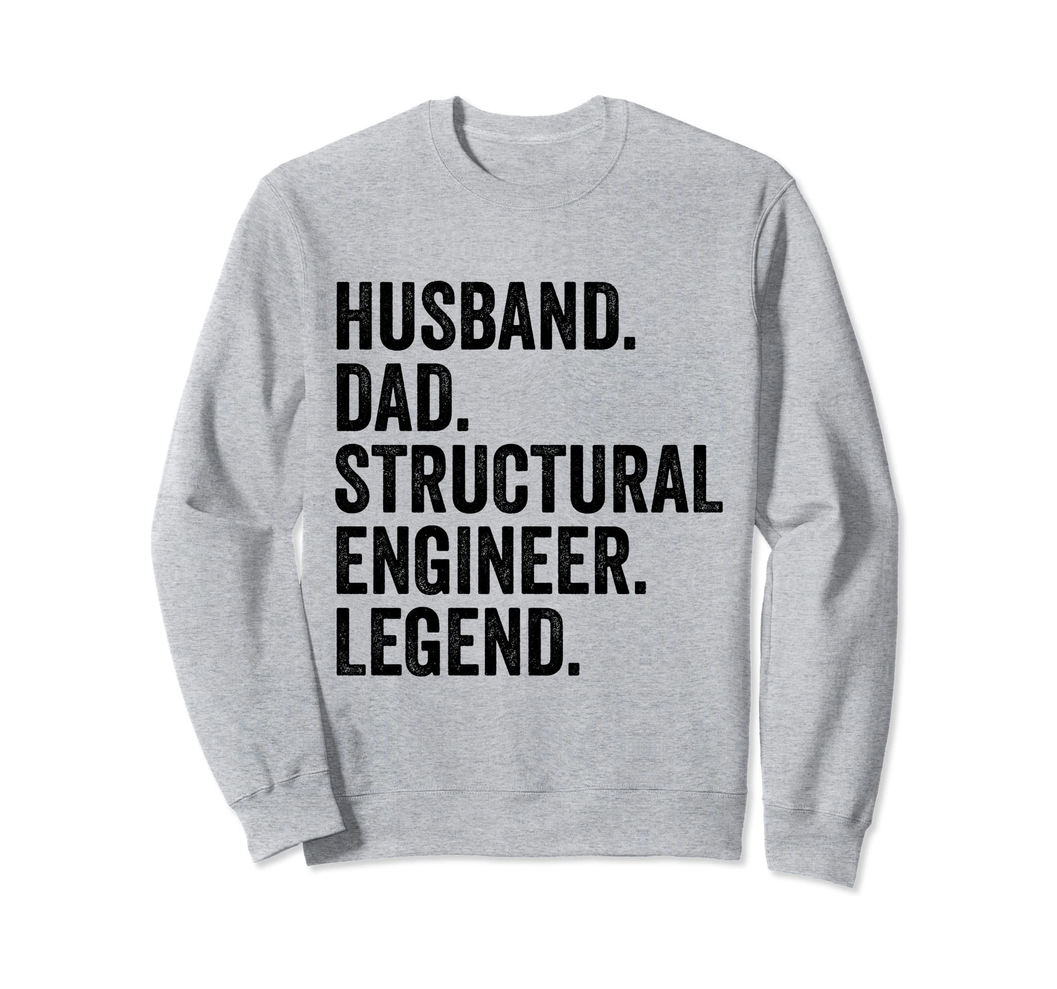 Husband Dad Structural Sweatshirt - Casual Everyday Wear for Adults - T-Shirt, Sweatshirt, Hoodie