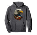 Patriotic Bald Eagle Us American Hoodie - Casual Everyday Wear for Adults - T-Shirt, Sweatshirt, Hoodie