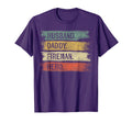 Husband Daddy Fireman Hero Firefighter T-Shirt - Graphic Print Men Women - T-Shirt, Sweatshirt, Hoodie