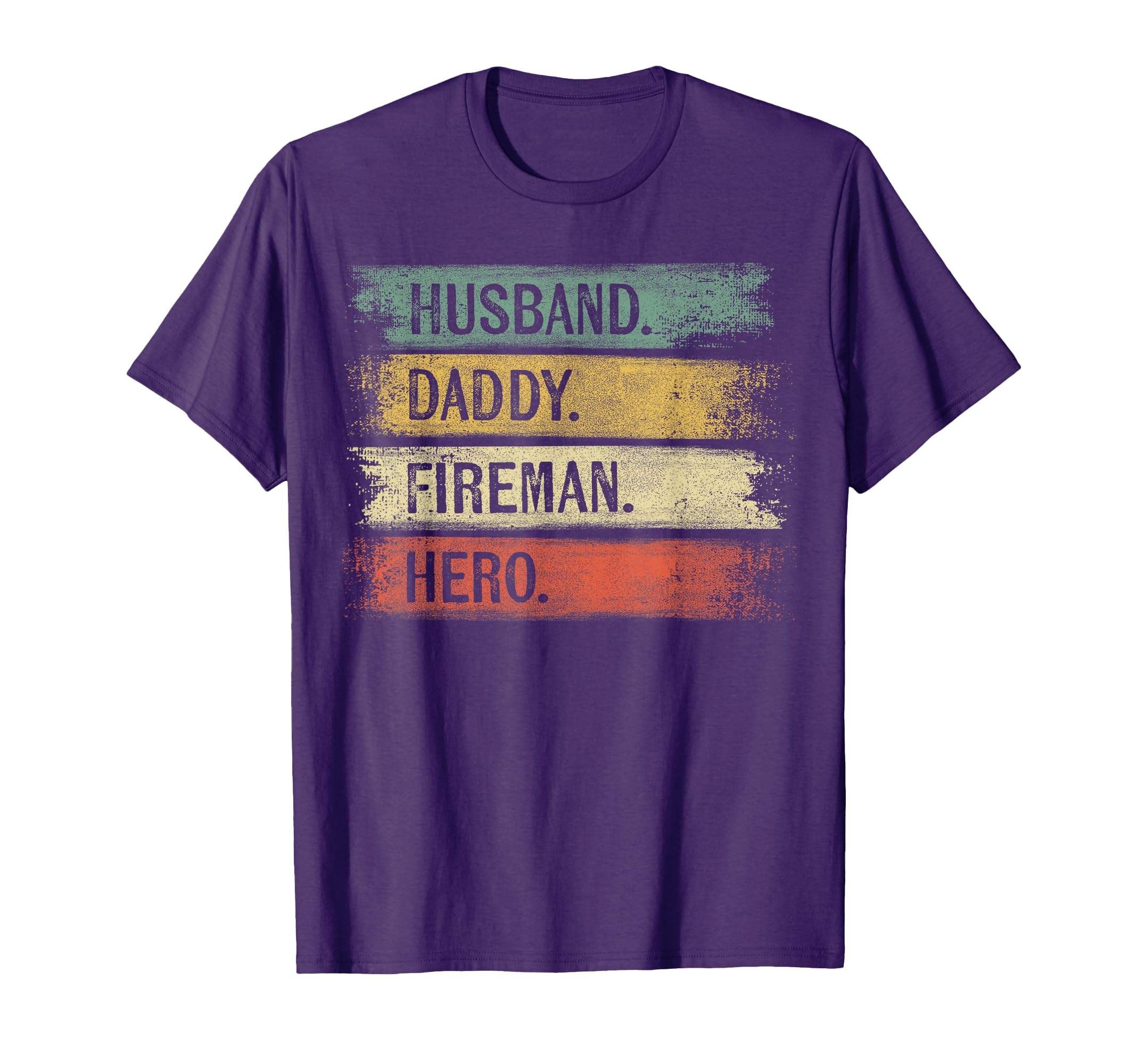 Husband Daddy Fireman Hero Firefighter T-Shirt - Graphic Print Men Women - T-Shirt, Sweatshirt, Hoodie