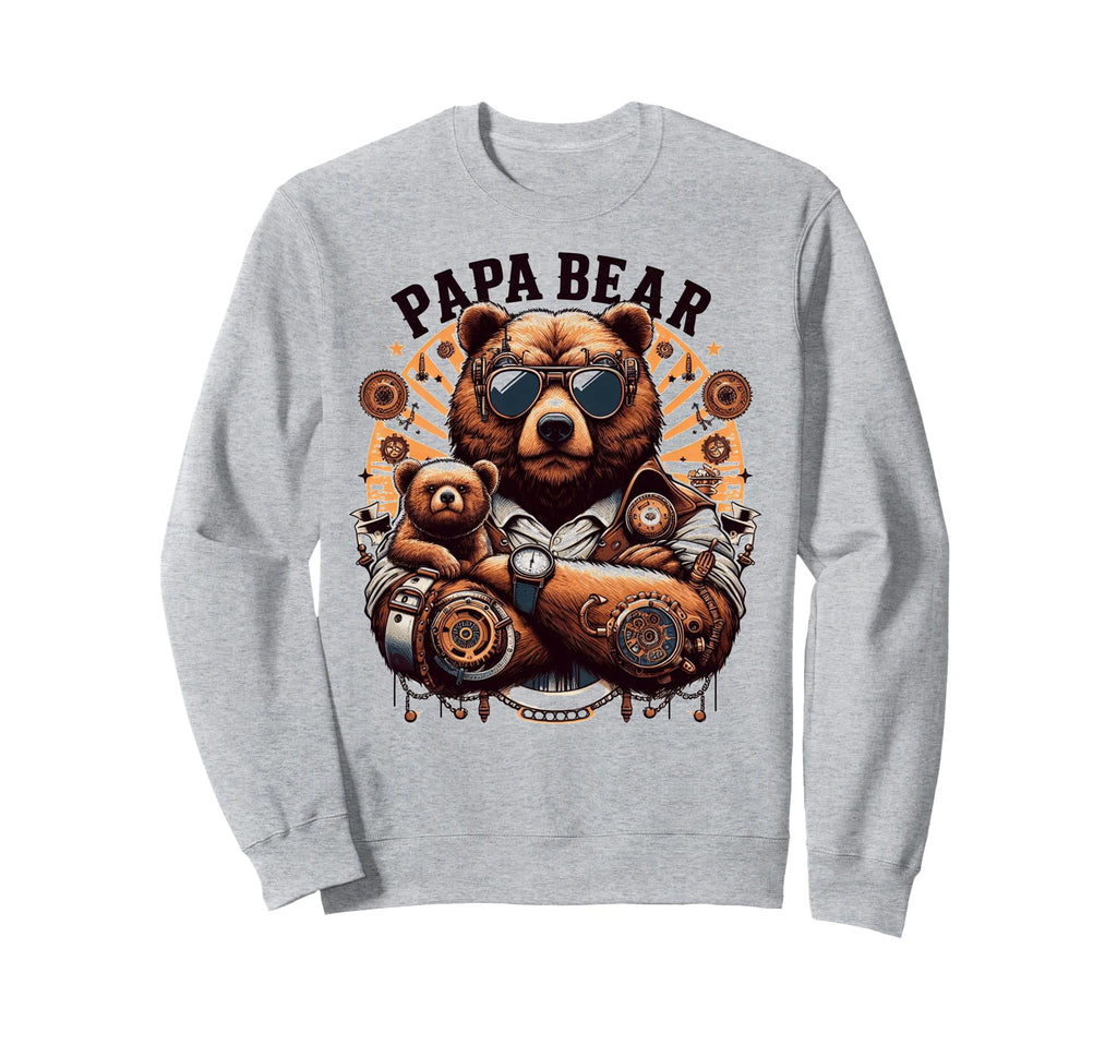 Papa Bear Funny Mechanic Bears Sweatshirt - Aesthetic Graphic Unisex - T-Shirt, Sweatshirt, Hoodie