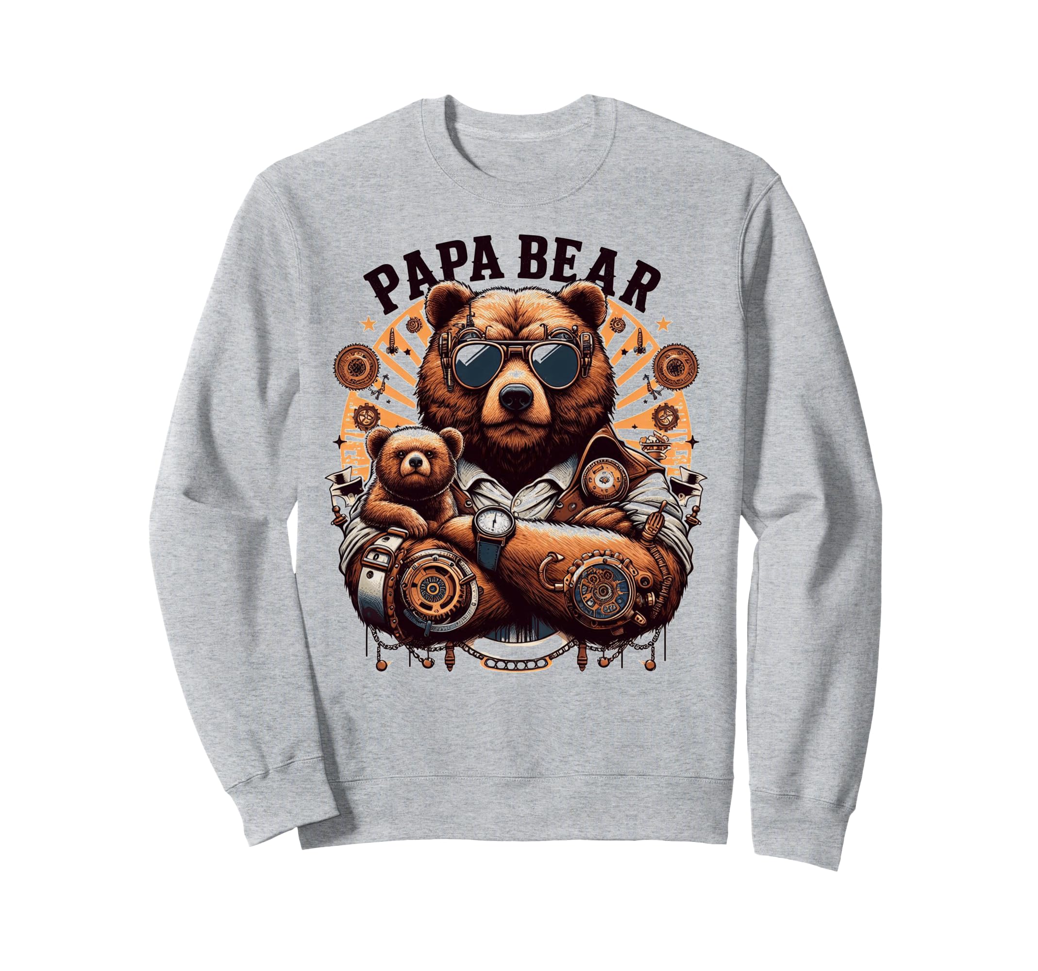 Papa Bear Funny Mechanic Bears Sweatshirt - Aesthetic Graphic Men Women - T-Shirt, Sweatshirt, Hoodie