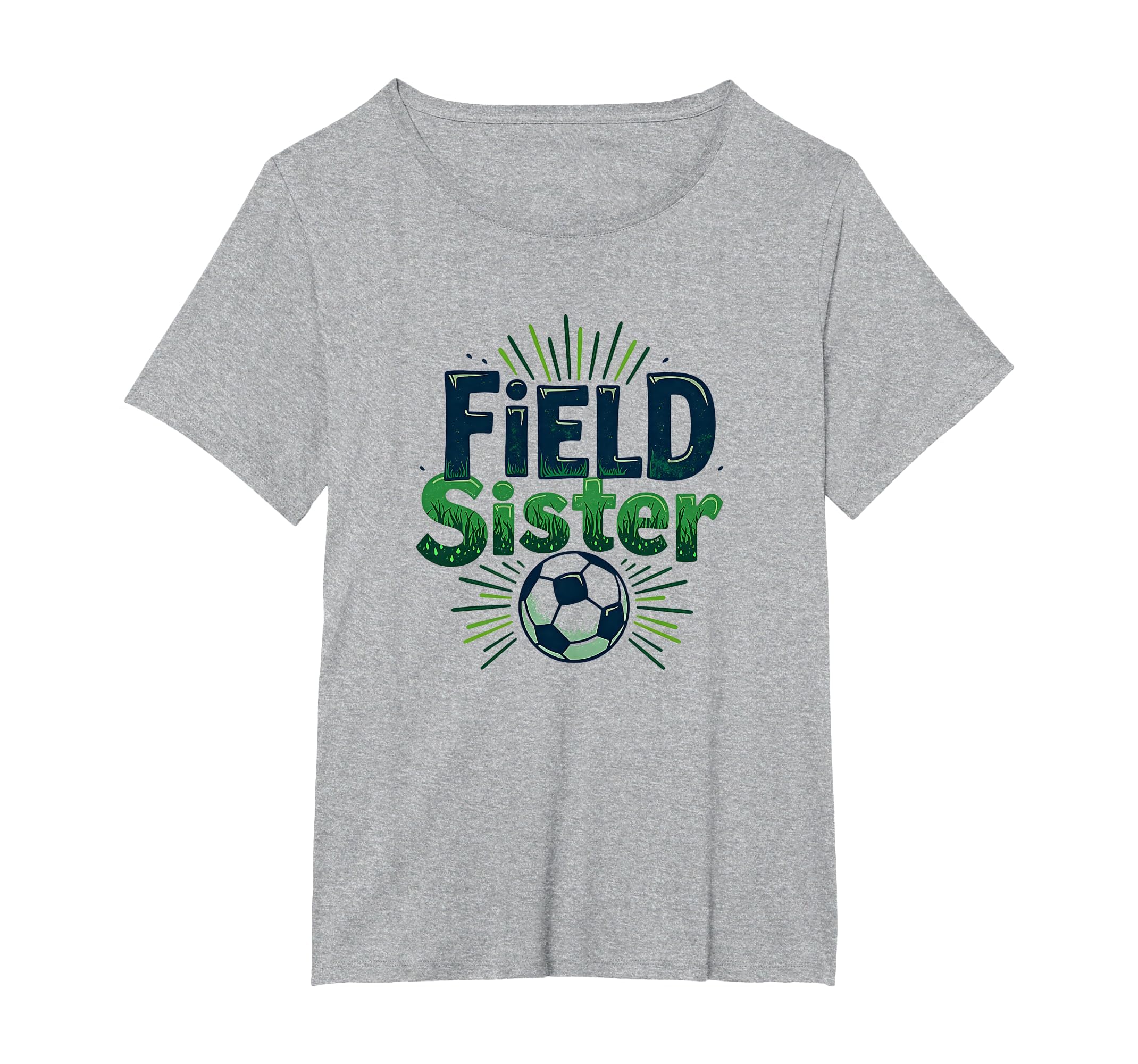 Field Sister Soccer Sibling Pride T-Shirt - Aesthetic Graphic for Adults - T-Shirt, Sweatshirt, Hoodie