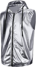 Men's Metallic 70s 80s Men Disco Outfit Hooded Tops - Adult & Kids T-Shirts, Sweatshirts & Hoodies apparel design preview 1