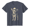 Chihuahua Wearing Cowboy Hat Funny T-Shirt - Minimalist Print Unisex - T-Shirt, Sweatshirt, Hoodie