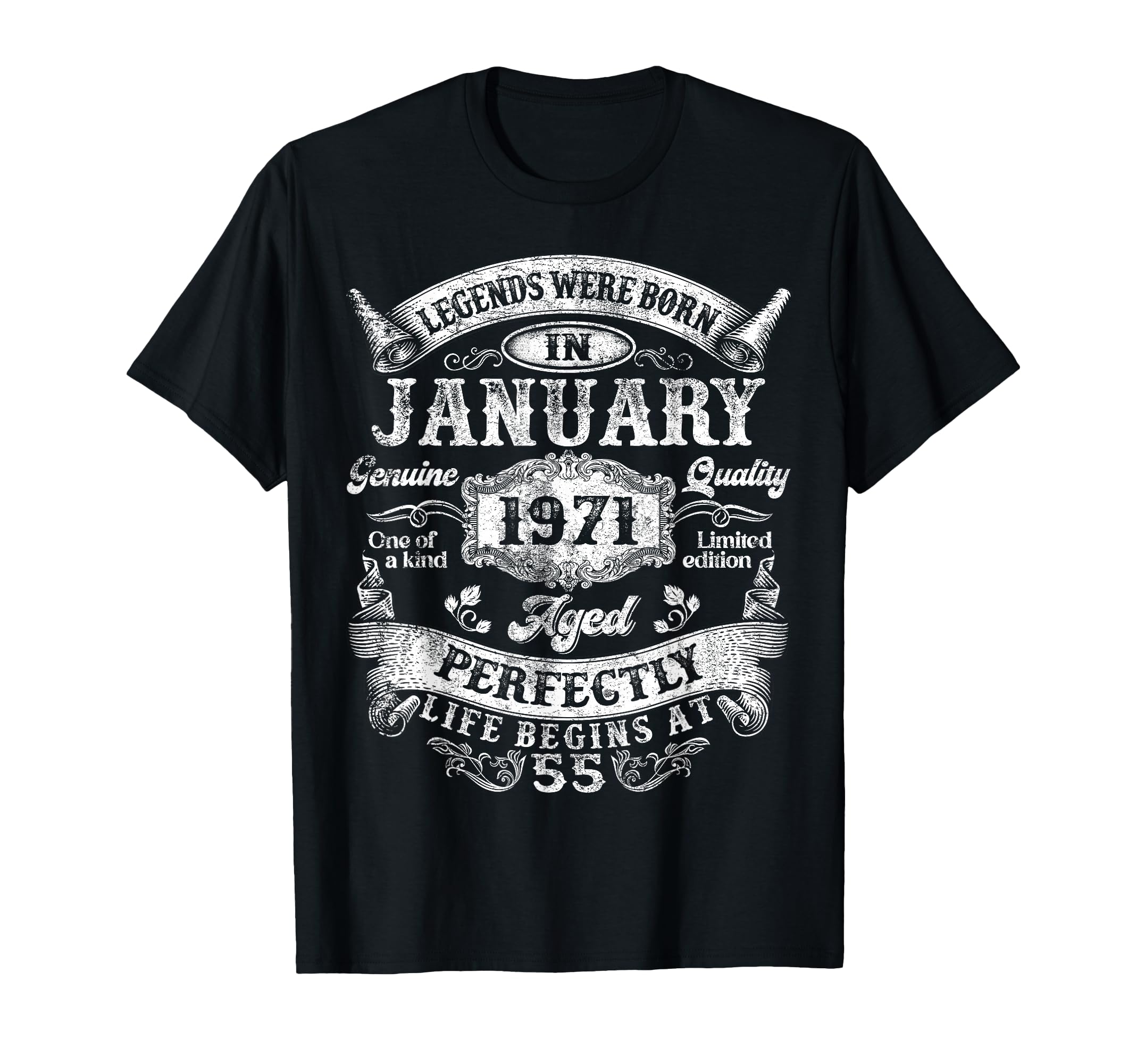 Legends Were Born January 1971 55Th T-Shirt - Custom Art Print for Adults - T-Shirt, Sweatshirt, Hoodie