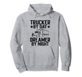 Trucker Driving Dad Trucker Father Truck Hoodie - Custom Art Print Unisex - T-Shirt, Sweatshirt, Hoodie