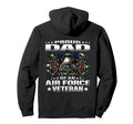 Proud Dad Air Force Veteran Military Hoodie - Custom Art Print Men Women - T-Shirt, Sweatshirt, Hoodie