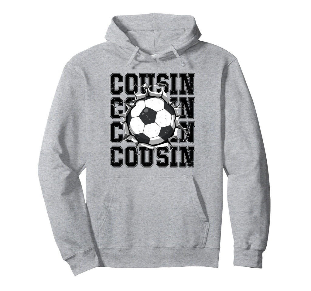 Soccer Cousin Cracked Wall Family Hoodie - Graphic Print for Adults - T-Shirt, Sweatshirt, Hoodie