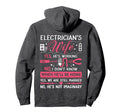 Electricians Wife Funny Hoodie - Casual Everyday Wear for Adults - T-Shirt, Sweatshirt, Hoodie