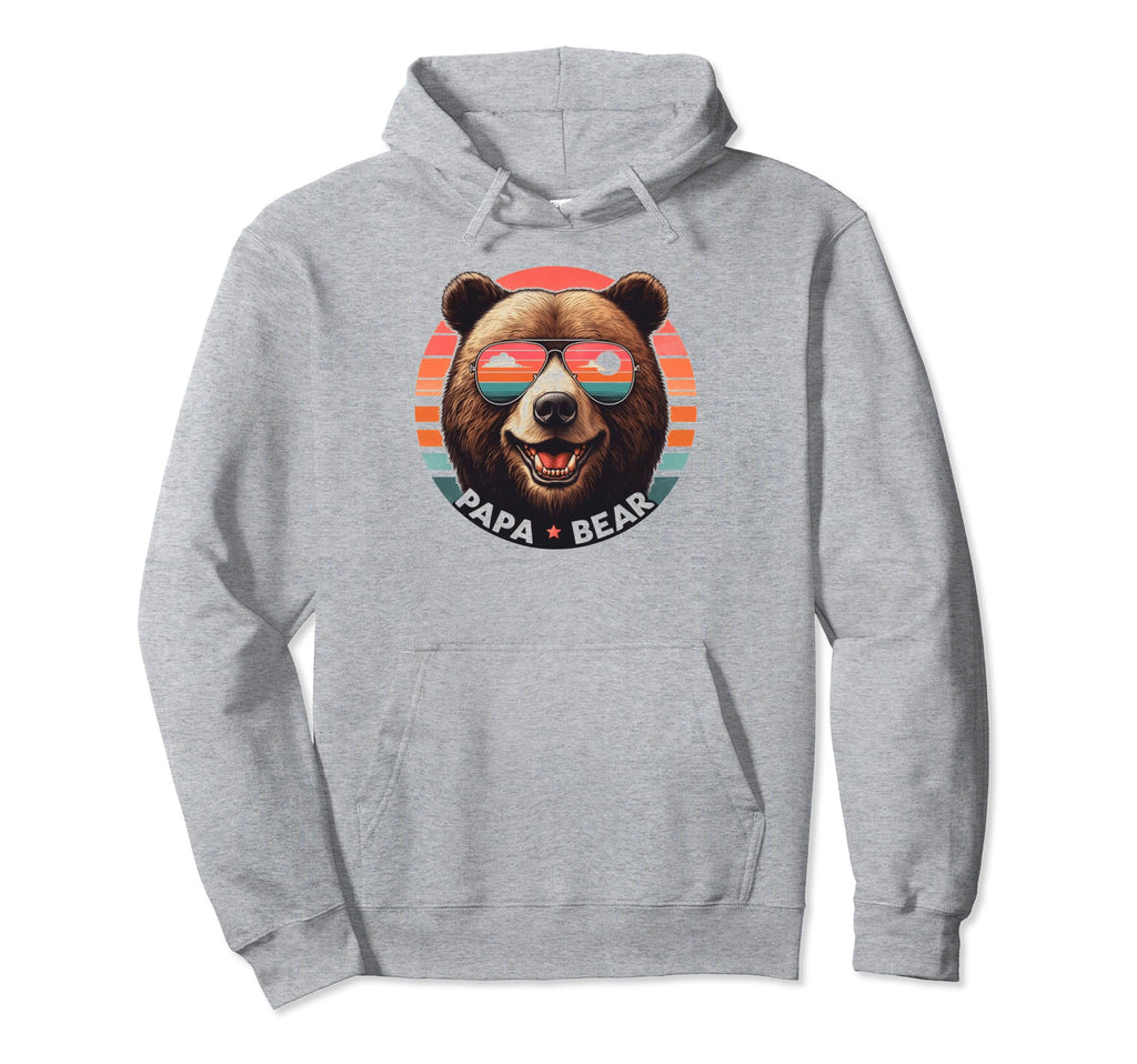 Papa Bear Sunglasses Funny Bear Dad Hoodie - Aesthetic Graphic Men Women - T-Shirt, Sweatshirt, Hoodie