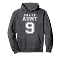 Number 9 Custom Proud Soccer Futbol Hoodie - Novelty Apparel for Adults - T-Shirt, Sweatshirt, Hoodie