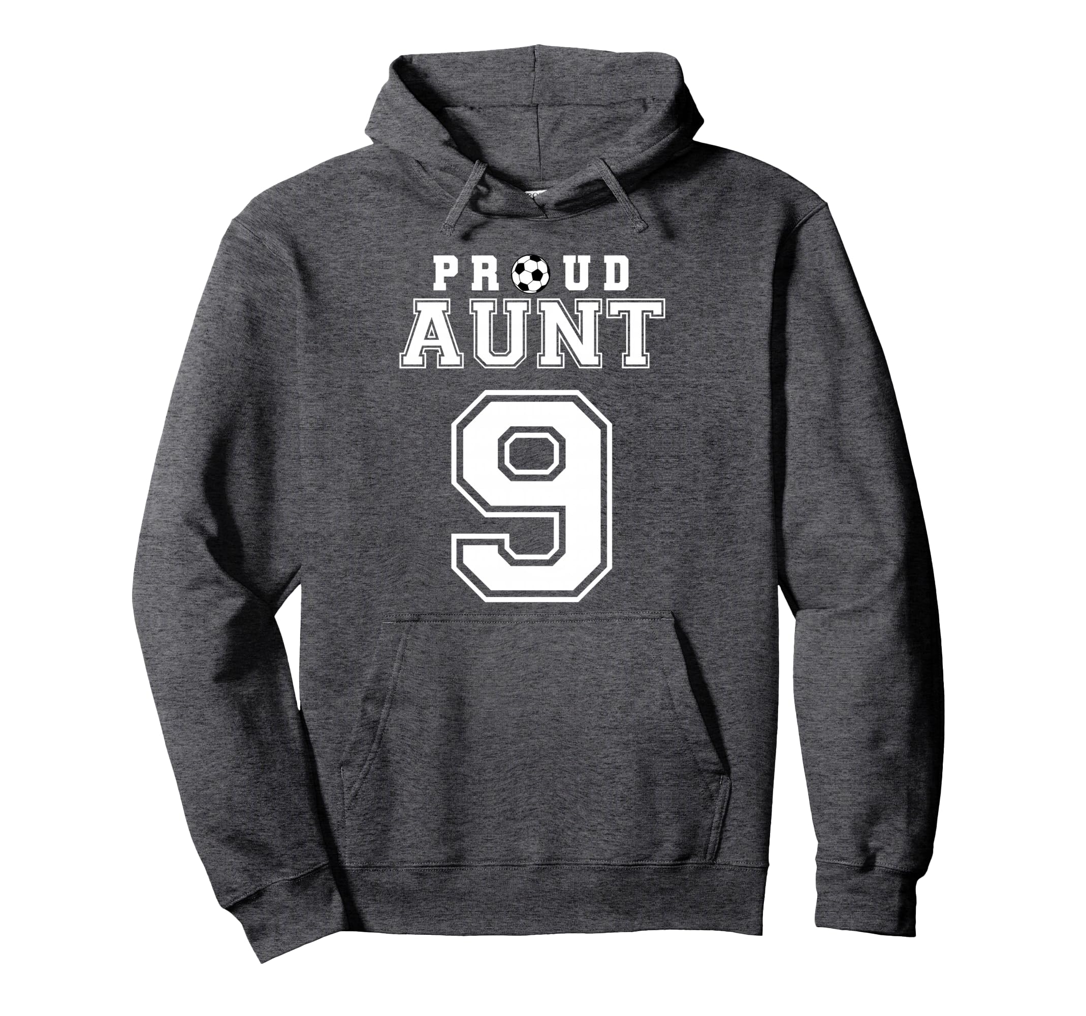 Number 9 Custom Proud Soccer Futbol Hoodie - Novelty Apparel for Adults - T-Shirt, Sweatshirt, Hoodie