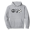 Peace Love Soccer Shirts Coaches Hoodie - Minimalist Print Men Women - T-Shirt, Sweatshirt, Hoodie
