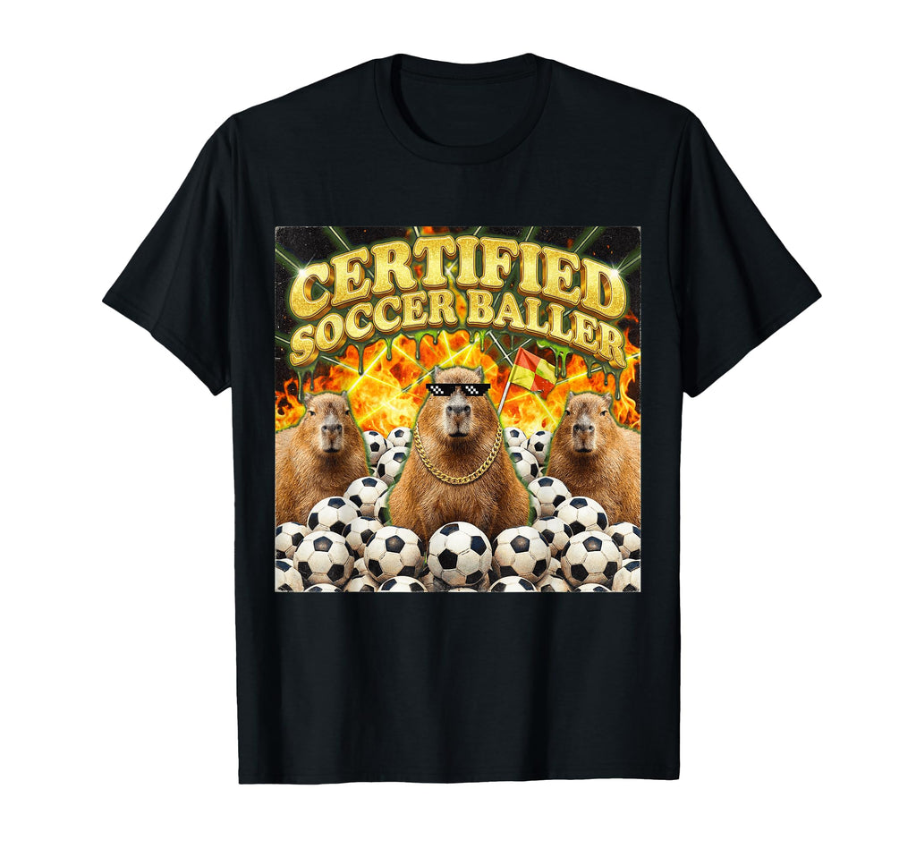 Funny Certified Soccer Baller Bootleg T-Shirt - Minimalist Print Men Women - T-Shirt, Sweatshirt, Hoodie