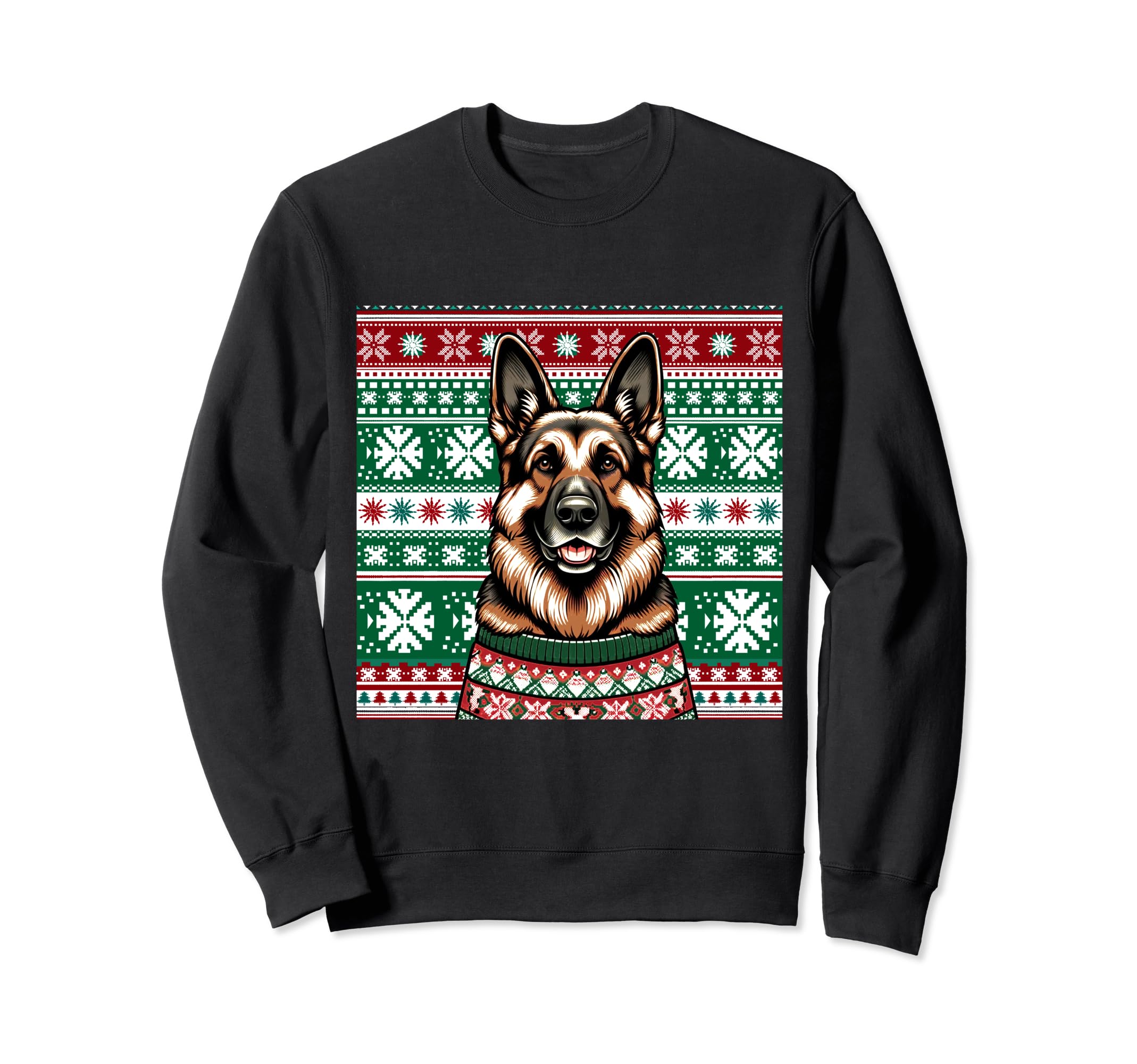 Ugly German Shepherd Face Sweatshirt - Fun Novelty Design Men Women - T-Shirt, Sweatshirt, Hoodie