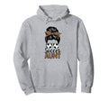 Soccer Aunt Life Messy Bun Leopard Hoodie - Minimalist Print for Adults - T-Shirt, Sweatshirt, Hoodie