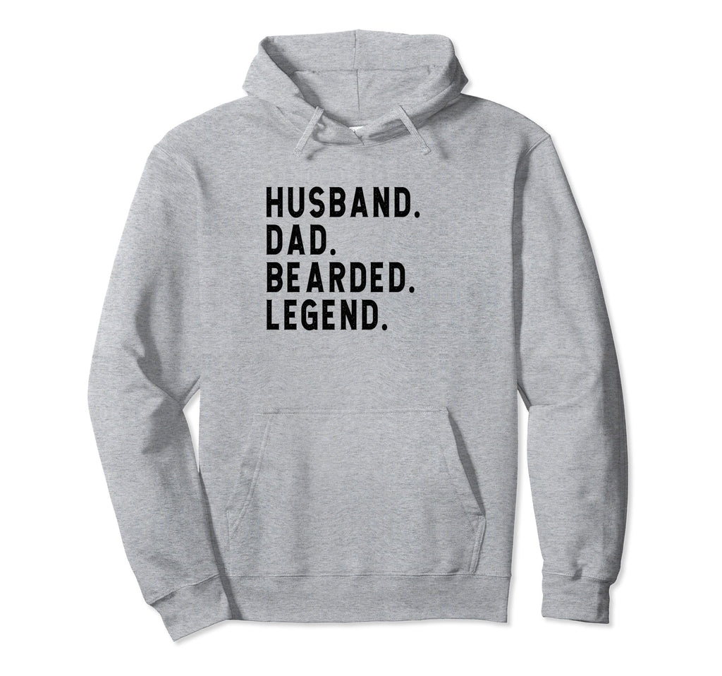 Husband Dad Bearded Legend Fathers Day Hoodie - Custom Art Print Men Women - T-Shirt, Sweatshirt, Hoodie