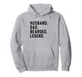 Husband Dad Bearded Legend Fathers Day Hoodie - Custom Art Print Men Women - T-Shirt, Sweatshirt, Hoodie