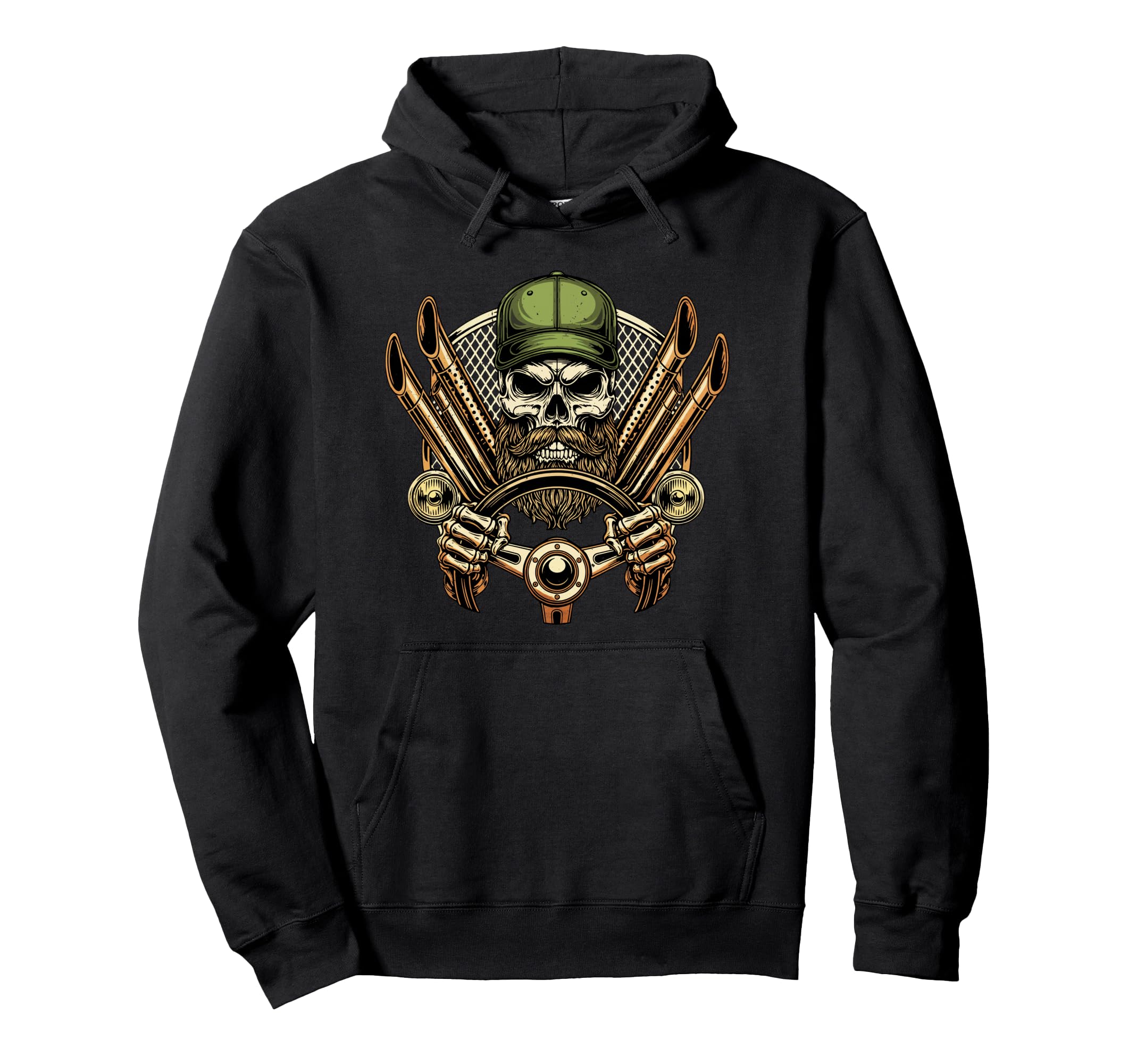 Trucker Skull Driver Trucker Dad Hoodie - Aesthetic Graphic Men Women - T-Shirt, Sweatshirt, Hoodie