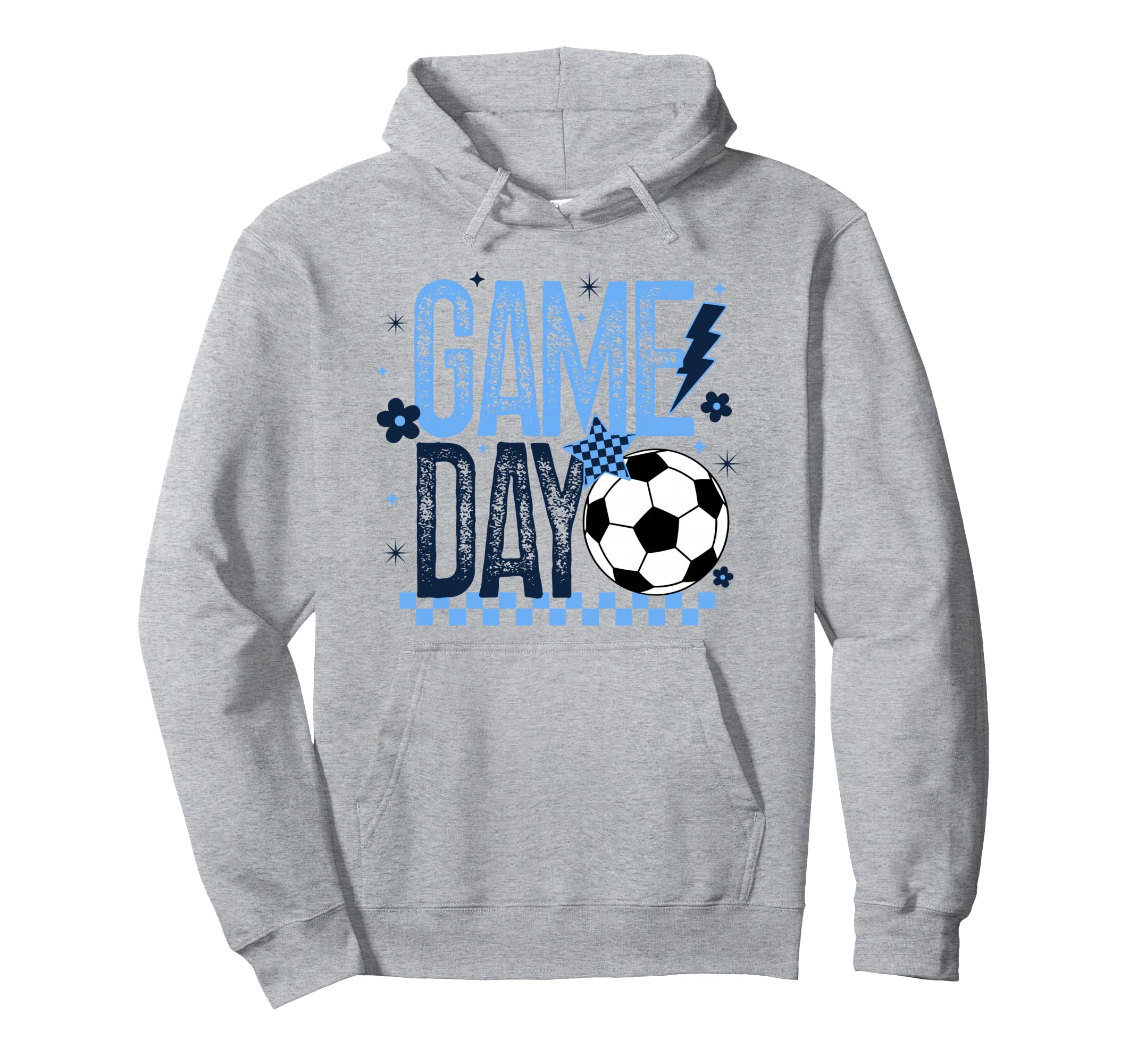 Game Day Soccer Season Light Blue Hoodie - Trendy Graphic for Adults - T-Shirt, Sweatshirt, Hoodie