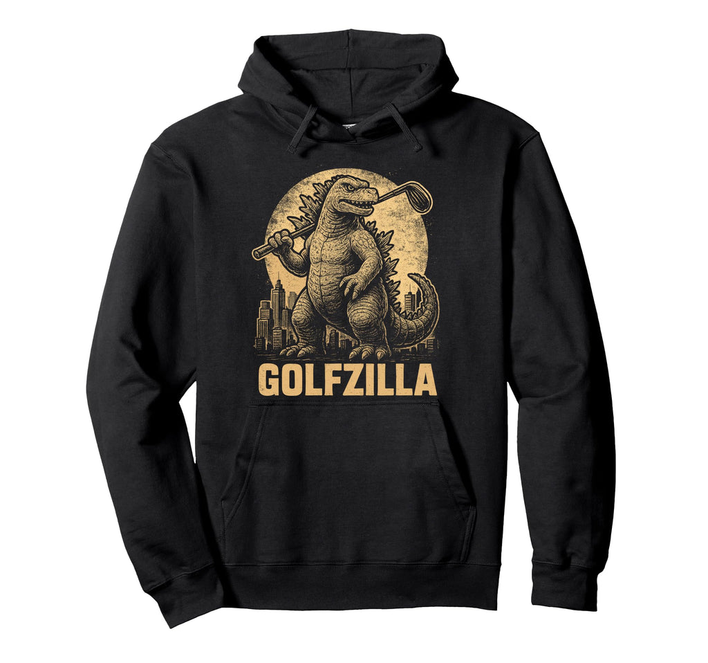Funny Golfzilla Golf Player Golfer Hoodie - Unique Graphic for Adults - T-Shirt, Sweatshirt, Hoodie