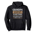 Pop Grandpa Gift Grandpa Knows Everything Hoodie - Novelty Apparel Unisex - T-Shirt, Sweatshirt, Hoodie
