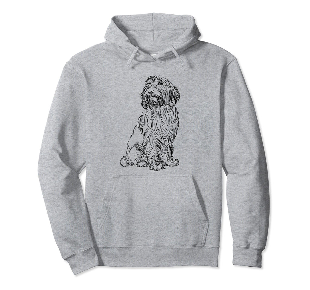 Bearded Collie Dog Line Art Hoodie - Streetwear Style for Adults - T-Shirt, Sweatshirt, Hoodie