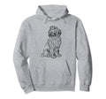 Bearded Collie Dog Line Art Hoodie - Streetwear Style for Adults - T-Shirt, Sweatshirt, Hoodie