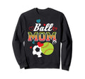 Funny Softball Soccer Heart Sweatshirt - Casual Everyday Wear for Adults - T-Shirt, Sweatshirt, Hoodie