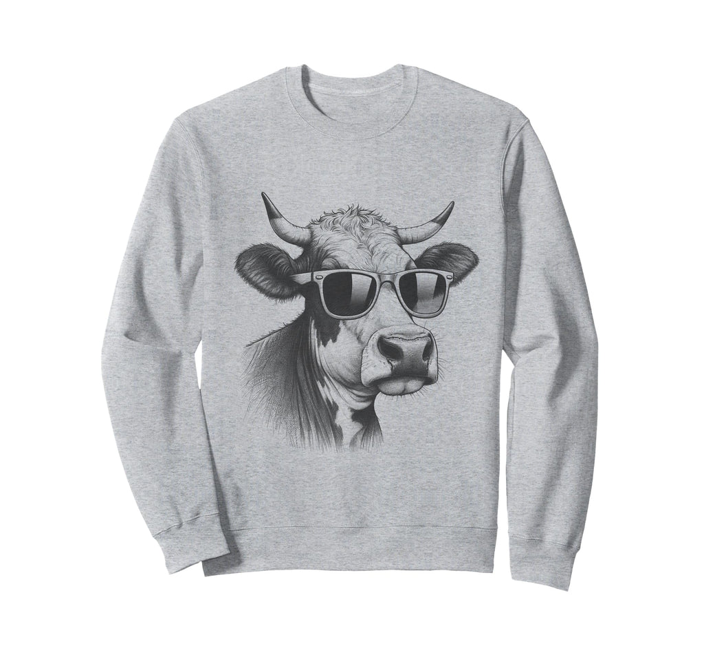 Cow Dad Sunglasses And Sweatshirt - Streetwear Style Men Women - T-Shirt, Sweatshirt, Hoodie